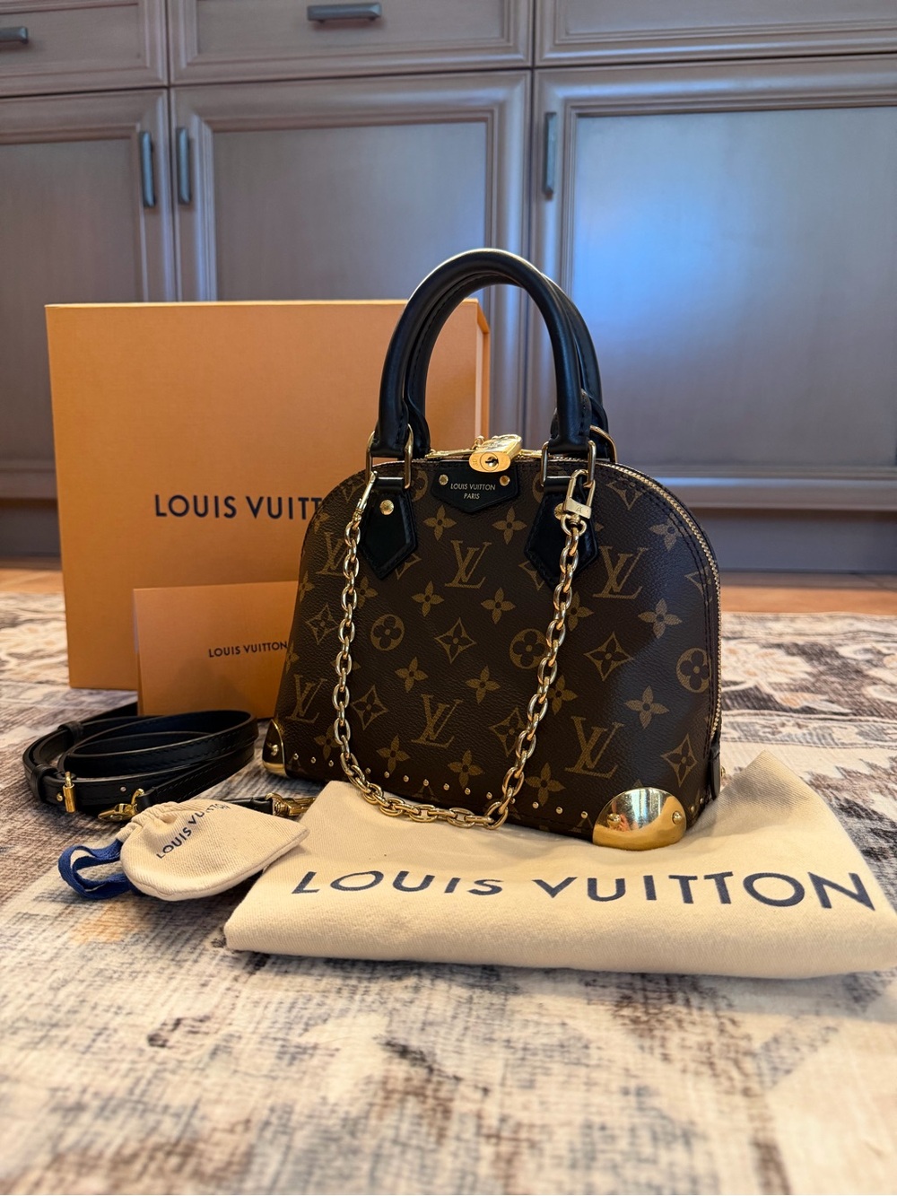 SOLD🤎Authentic Authentic Louis Vuitton Monogram Alma BB Trunk Crossbody Bag